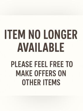 Item is no longer available, feel free to send offers on other items!